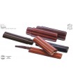 PORTASIGARI LUBINSKI IN CUOIO TAMPONATO PER 2 PZ ANTICO TOSCANO M51682 AVANA