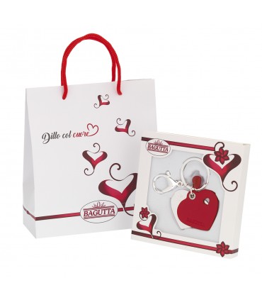 EXPO KIT PORTACHIAVI BAGUTTA  CUORE 6 PZ ASSORTITI CONFEZIONATI SINGOLARMENTE CON SCATOLA E BUSTA DA REGALO AK2056