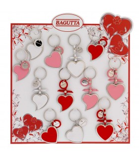EXPO KIT PORTACHIAVI BAGUTTA  CUORE 12 PZ ASSORTITI CONFEZIONATI SINGOLARMENTE CON SCATOLA E BUSTA DA REGALO AK2231