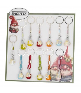 EXPO KIT PORTACHIAVI GNOMETTI 14 PZ ASSORTITI CONFEZIONATI SINGOLARMENTE CON SCATOLA E BUSTA DA REGALO AK2210
