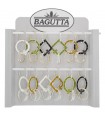 EXPO KIT PORTACHIAVI BAGUTTA SILVER PLATED 12 PZ ASSORTITI CONFEZIONATI SINGOLARMENTE CON SCATOLA E BUSTA DA REGALO AK2177