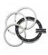 EXPO KIT PORTACHIAVI BAGUTTA SILVER PLATED 12 PZ ASSORTITI CONFEZIONATI SINGOLARMENTE CON SCATOLA E BUSTA DA REGALO AK2177