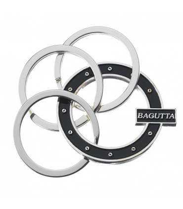 EXPO KIT PORTACHIAVI BAGUTTA SILVER PLATED 12 PZ ASSORTITI CONFEZIONATI SINGOLARMENTE CON SCATOLA E BUSTA DA REGALO AK2177