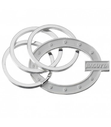 EXPO KIT PORTACHIAVI BAGUTTA SILVER PLATED 12 PZ ASSORTITI CONFEZIONATI SINGOLARMENTE CON SCATOLA E BUSTA DA REGALO AK2177
