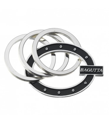 EXPO KIT PORTACHIAVI BAGUTTA SILVER PLATED 12 PZ ASSORTITI CONFEZIONATI SINGOLARMENTE CON SCATOLA E BUSTA DA REGALO AK2177