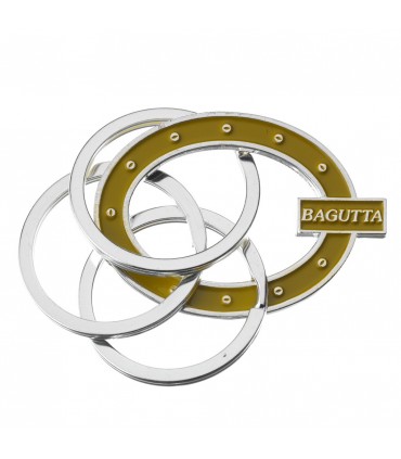 EXPO KIT PORTACHIAVI BAGUTTA SILVER PLATED 12 PZ ASSORTITI CONFEZIONATI SINGOLARMENTE CON SCATOLA E BUSTA DA REGALO AK2177