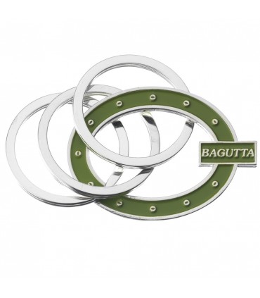 EXPO KIT PORTACHIAVI BAGUTTA SILVER PLATED 12 PZ ASSORTITI CONFEZIONATI SINGOLARMENTE CON SCATOLA E BUSTA DA REGALO AK2177