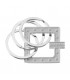 EXPO KIT PORTACHIAVI BAGUTTA SILVER PLATED 12 PZ ASSORTITI CONFEZIONATI SINGOLARMENTE CON SCATOLA E BUSTA DA REGALO AK2177