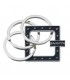EXPO KIT PORTACHIAVI BAGUTTA SILVER PLATED 12 PZ ASSORTITI CONFEZIONATI SINGOLARMENTE CON SCATOLA E BUSTA DA REGALO AK2177