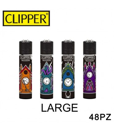 Accendino Clipper LARGE Scary Cucut conf. 48 pz. assortiti con 4 grafiche