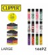 Accendino Clipper LARGE MAINSTREAM  ESPOSITORE da 144 pz. con grafiche ASSORTITE