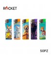 ACCENDINO ELETTRONICO ROCKET CANI E GATTI CONF. 50 PZ ASSORTITI CON 5 FANTASIE