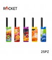 ROCKET MINI ACCENDIGAS ELETTRONICO JULIA FRUITS CONF.DA 25 PZ. ASSORTITI CON 5 GRAFICHE