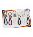 EXPO KIT BAGUTTA 2X8 PORTACHIAVI TONDI CON CORDONCINO CONFEZIONATI IN BUSTA DA REGALO AK1965