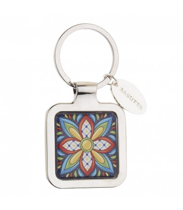 PORTACHIAVI BAGUTTA QUADRATO MAIOLICA CONFEZIONATO IN SCATOLA E BUSTA DA REGALO 2091-01