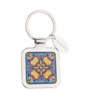 PORTACHIAVI BAGUTTA QUADRATO MAIOLICA CONFEZIONATO IN SCATOLA E BUSTA DA REGALO 2091-02