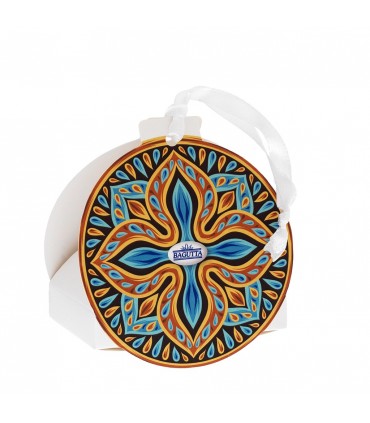 PORTACHIAVI BAGUTTA TONDO MAIOLICA CONFEZIONATO IN SCATOLA E BUSTA DA REGALO 2091-09