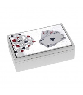 SCATOLA PORTACARTE BAGUTTA MAZZO DOPPIO INCLUSO CON COPERCHIO DECORATO E SCATOLA DA REGALO 2238-05