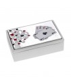 SCATOLA PORTACARTE BAGUTTA MAZZO DOPPIO INCLUSO CON COPERCHIO DECORATO E SCATOLA DA REGALO 2238-05