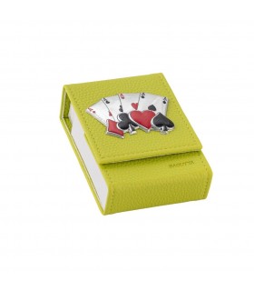 ASTUCCIO PORTACARTE BAGUTTA MAZZO SINGOLO INCLUSO CON PLACCA SUL FRONTE CHIUSURA A CALAMITA E SCATOLA DA REGALO 2280-01VE