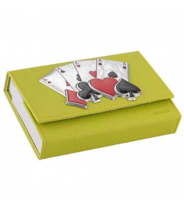 ASTUCCIO PORTACARTE BAGUTTA MAZZO DOPPIO INCLUSO CON PLACCA SUL FRONTE CHIUSURA A CALAMITA E SCATOLA DA REGALO 2280-02VE