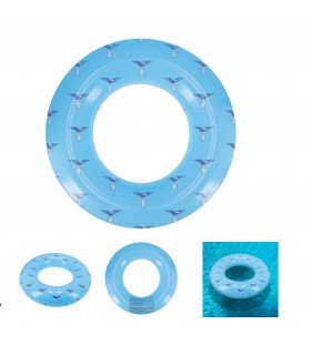 CIAMBELLA GONFIABILE IN PVC PER ADULTI E BAMBINI S.S LAZIO DIAMETRO 80 CM
