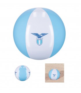 PALLA GONFIABILE DA SPIAGGIA IN PVC BICOLORE PER BAMBINI S.S LAZIO DIAMETRO 40 CM