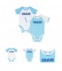 SET CON 2 BODY IN COTONE MANICA CORTA SS.LAZIO 3/6 MESI