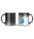 Tazza in vetro satinato nero S.S.LAZIO confezionata in scatola da regalo