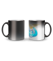 Tazza in vetro satinato nero S.S.LAZIO confezionata in scatola da regalo