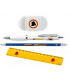 SET SCUOLA A.S. ROMA (PENNA BIANCA,MATITA ,GOMMA E RIGHELLO DA 15CM)