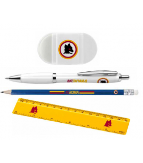 SET SCUOLA A.S. ROMA (PENNA BIANCA,MATITA ,GOMMA E RIGHELLO)
