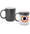 Tazza in vetro satinato nero A.S. Roma confezionata in scatola da regalo