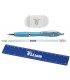 SET SCUOLA A.S. LAZIO (PENNA CELESTE SUNRISE ,MATITA BIANCA ,GOMMA E RIGHELLO DA 15CM )