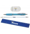 SET SCUOLA A.S. LAZIO (PENNA CELESTE SUNRISE ,MATITA BIANCA ,GOMMA E RIGHELLO DA 15CM )