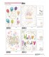 BigliettO MARPIMAR COMPLEANNO con foil oro e rilievo CONF. 12 PZ. ASSORTITI