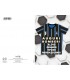 Biglietto Marpimar COMPLEANNO TIFOSO NERAZZURRO CON GLITTER CONF 6 PZ.