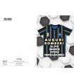 Biglietto Marpimar COMPLEANNO TIFOSO NERAZZURRO CON GLITTER CONF 6 PZ.