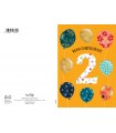 Biglietto Marpimar COMPLEANNO 2 ANNI METAL CON RILIEVO CONF. 6 PZ.