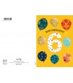 Biglietto Marpimar COMPLEANNO 6 ANNI METAL CON RILIEVO CONF. 6 PZ.
