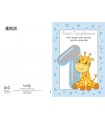 Biglietto Marpimar COMPLEANNO 1 ANNO BAMBINO CON FOIL ARGENTO CONF. 6 PZ.