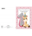 Biglietto Marpimar COMPLEANNO 1 ANNO BAMBINA CON FOIL ARGENTO CONF. 6 PZ.