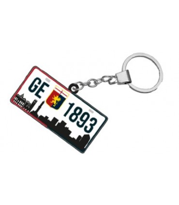 Portachiavi mod. targa in metallo smaltato Genoa F.C.