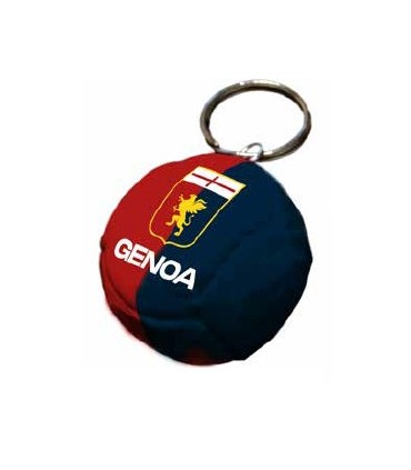 Portachiavi in PVC a Forma di Pallone Genoa F.C. rosso/blu
