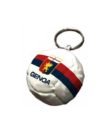 Portachiavi in PVC a Forma di Pallone Genoa F.C. bianco