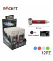 Pipette ROCKET IN METALLO H.8.5CM CON BRACIERE E RETINE DI RICAMBIO Expo da 12 pz. COLORI ASSORTITI