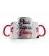 Tazza mug Ceramica con manico rosso grafica "Pesto e Focaccia" Genoa F.C. confezionata in scatola