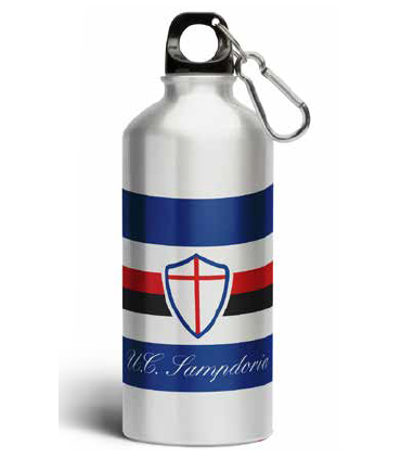 Borraccia in acciaio inox 500 ml con grafica istituzionale U.C. Sampdoria confezionata in scatola