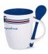 TAZZA IN CERAMICA CON CUCCHIAINO U.C. SAMPDORIA CONFEZIONATA IN SCATOLA