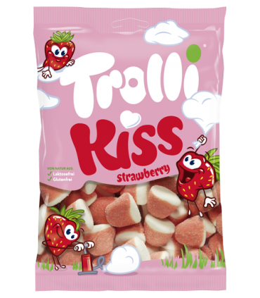 TROLLI KISS FRAGOLA BUSTINA DA 100 GR.